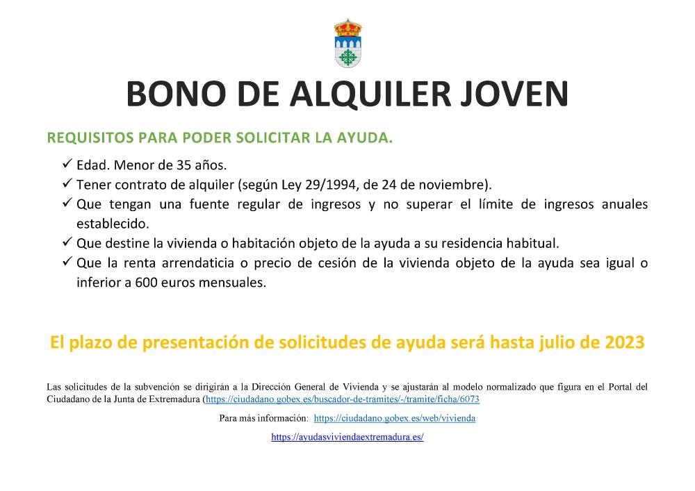 Imagen BONO DE ALQUILER JOVEN