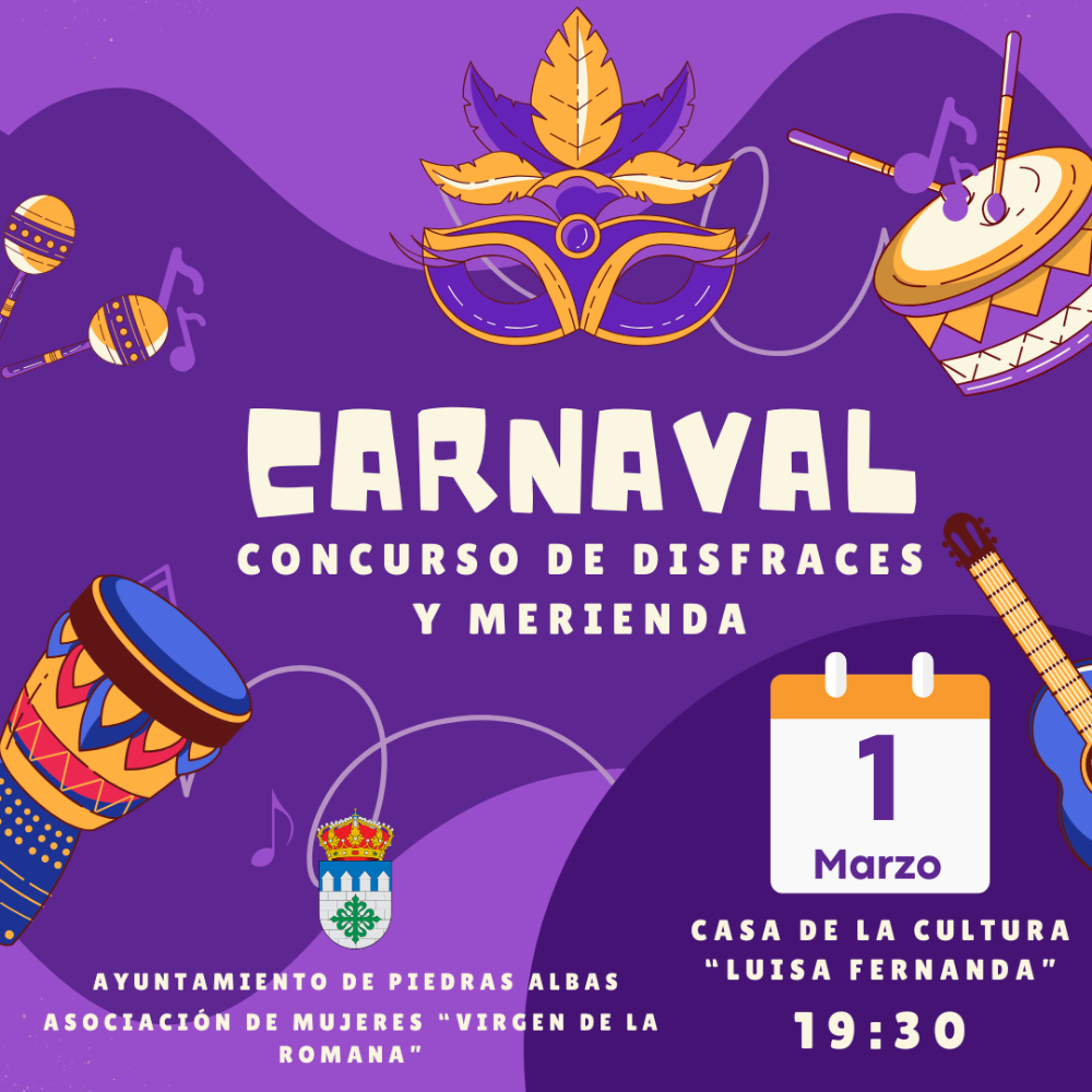 Imagen CARNAVAL 2025: FIESTA DE DISFRACES, CONCURSO Y MERIENDA - 01/05/2025