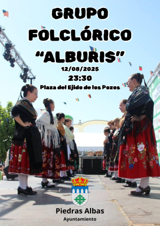 Imagen ACTUACIÓN DEL GRUPO FOLCLÓRICO “ALBURIS” – 12/082025 – 23:30