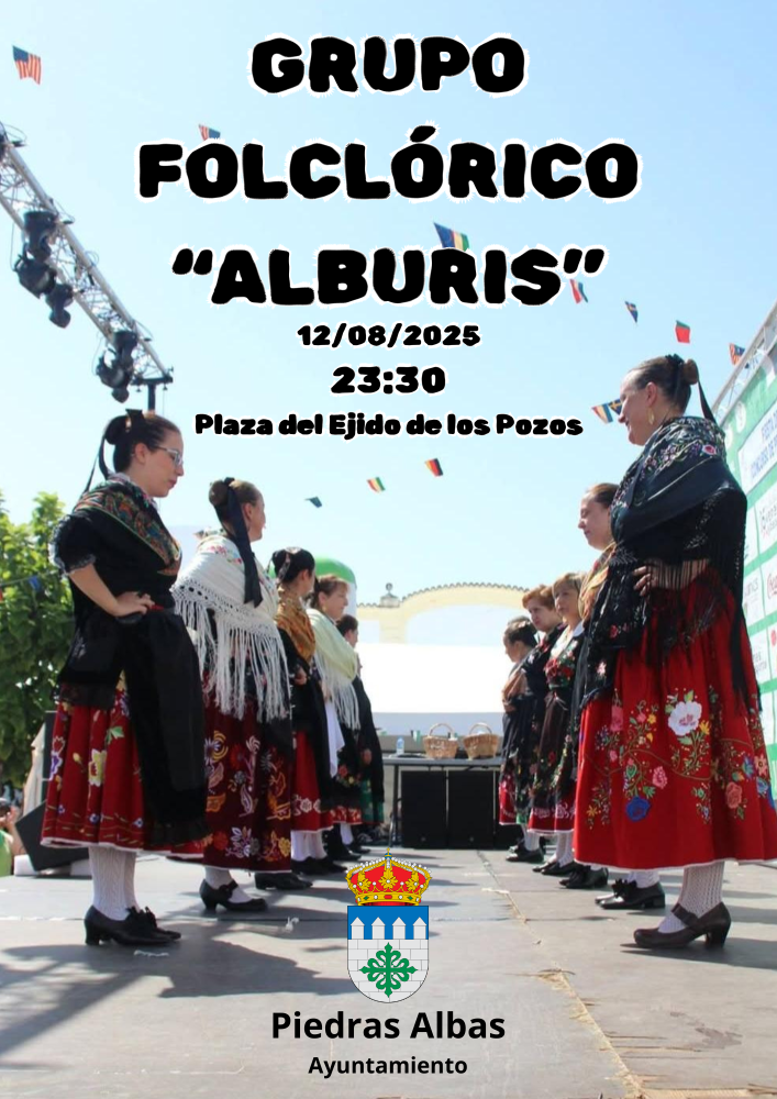 Imagen ACTUACIÓN DEL GRUPO FOLCLÓRICO “ALBURIS” – 12/082025 – 23:30