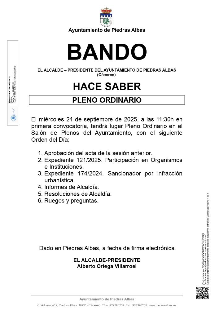 Imagen PLENO ORDINARIO - 24 DE SEPTIEMBRE DE 2025