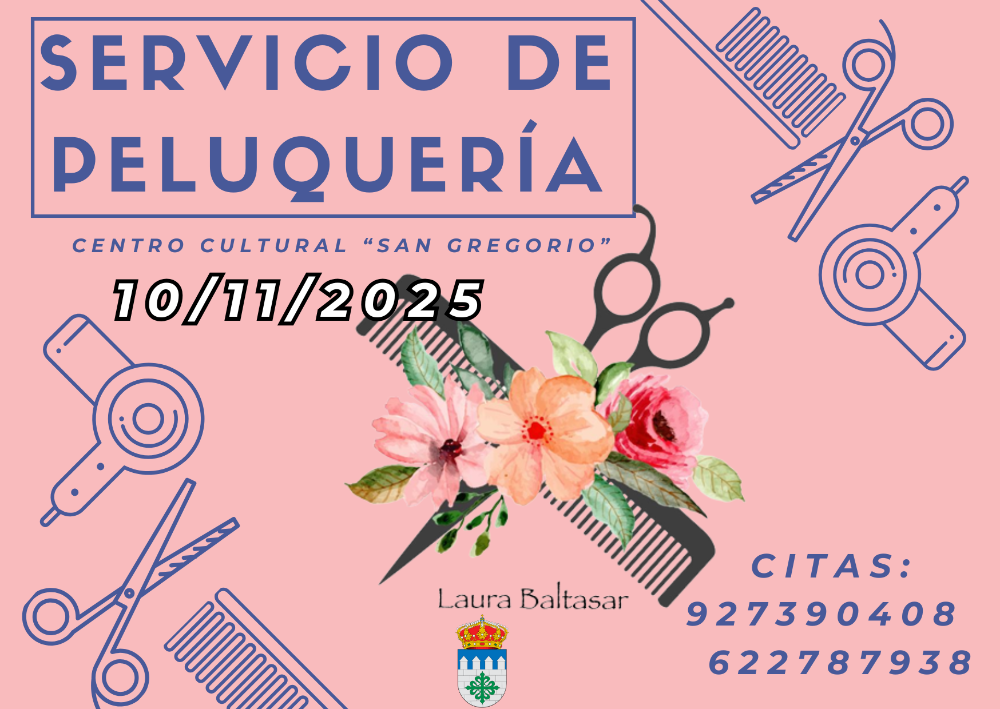 Imagen SERVICIO DE PELUQUERÍA: 10 DE NOVIEMBRE DE 2025