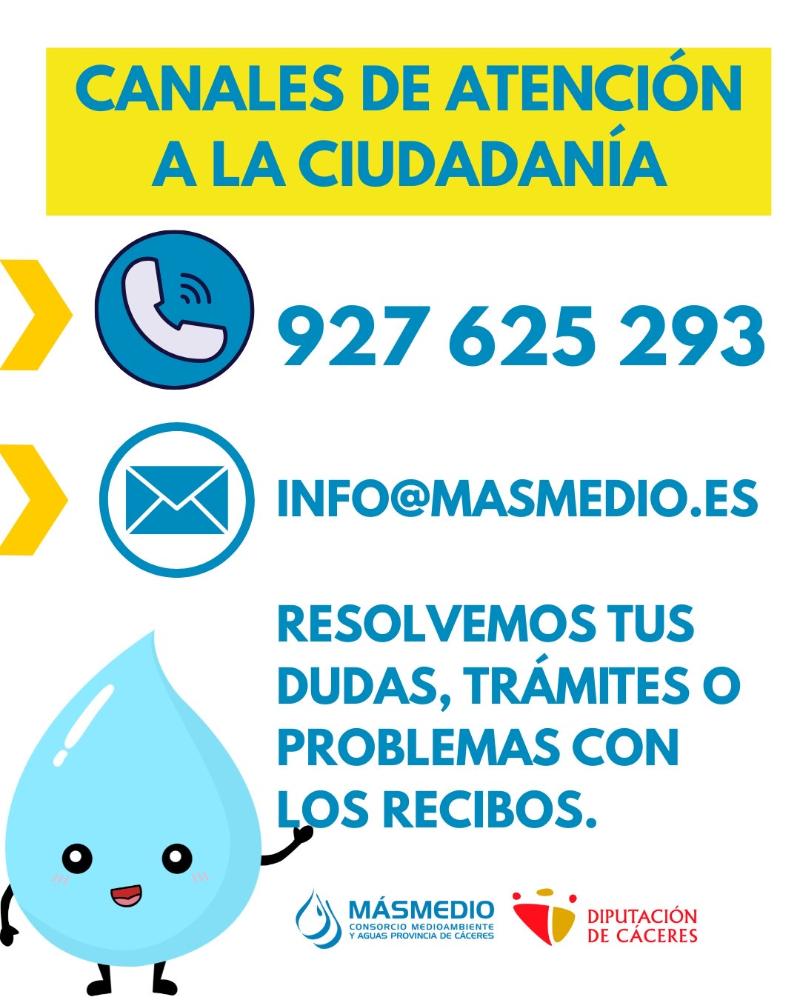 Imagen NUEVO TELÉFONO DE ATENCIÓN A LA CIUDADANÍA DEL CONSORCIO MÁSMEDIO (DIP.CÁCERES)