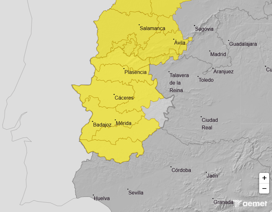 Imagen AMPLIACIÓN AVISO AMARILLO POR TORMENTAS - 07/04/2026