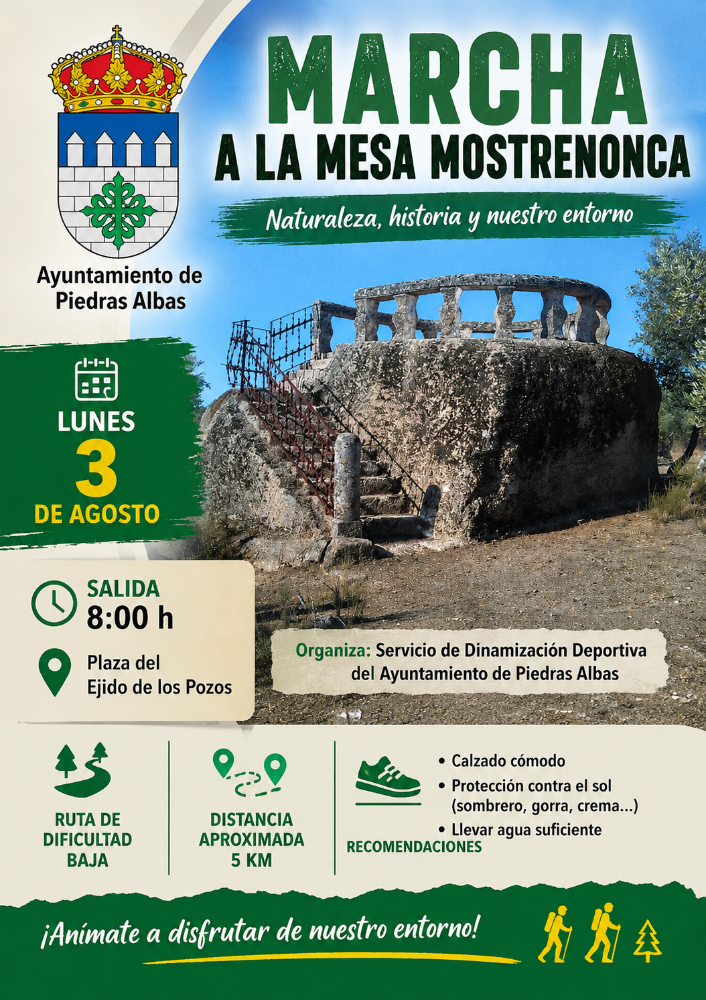 Imagen RUTA SENDERISTA HASTA LA MESA MOSTRENCONA - 03/08/2026 - 08:00