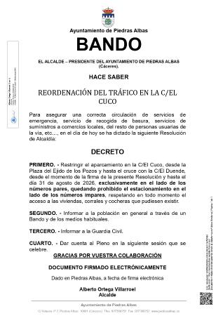 Imagen REORDENACIÓN DEL TRÁFICO EN LA C/EL CUCO