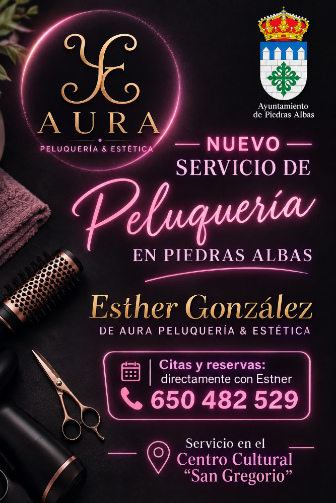 Imagen NUEVO SERVICIO DE PELUQUERÍA EN PIEDRAS ALBAS