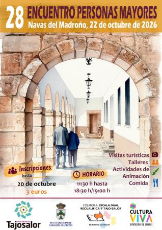 Imagen XXVIII ENCUENTRO DE PERSONAS MAYORES - MANCOMUNIDAD TAJO SALOR - 22/10/2026
